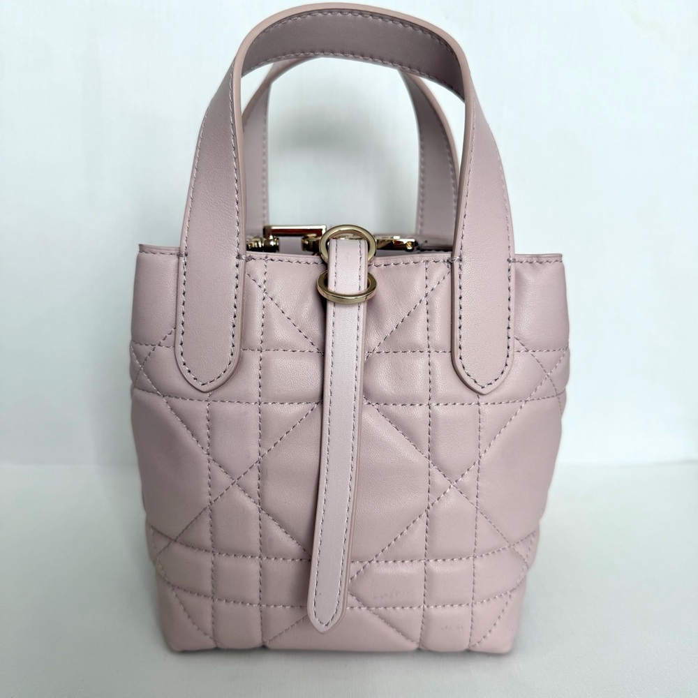 Dior Powder Pink Vertical Toujours Macrocannage Mini Tote Bag Designer - Picture 2 of 13